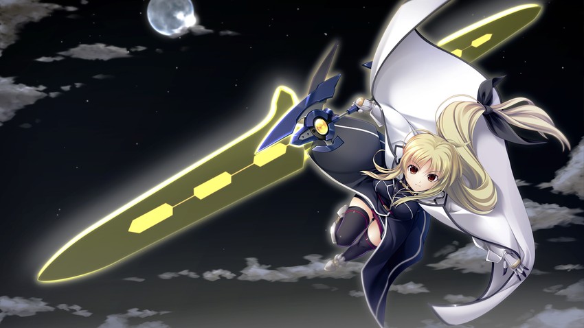 fate testarossa and bardiche (lyrical nanoha and 1 more) drawn by tebukuro