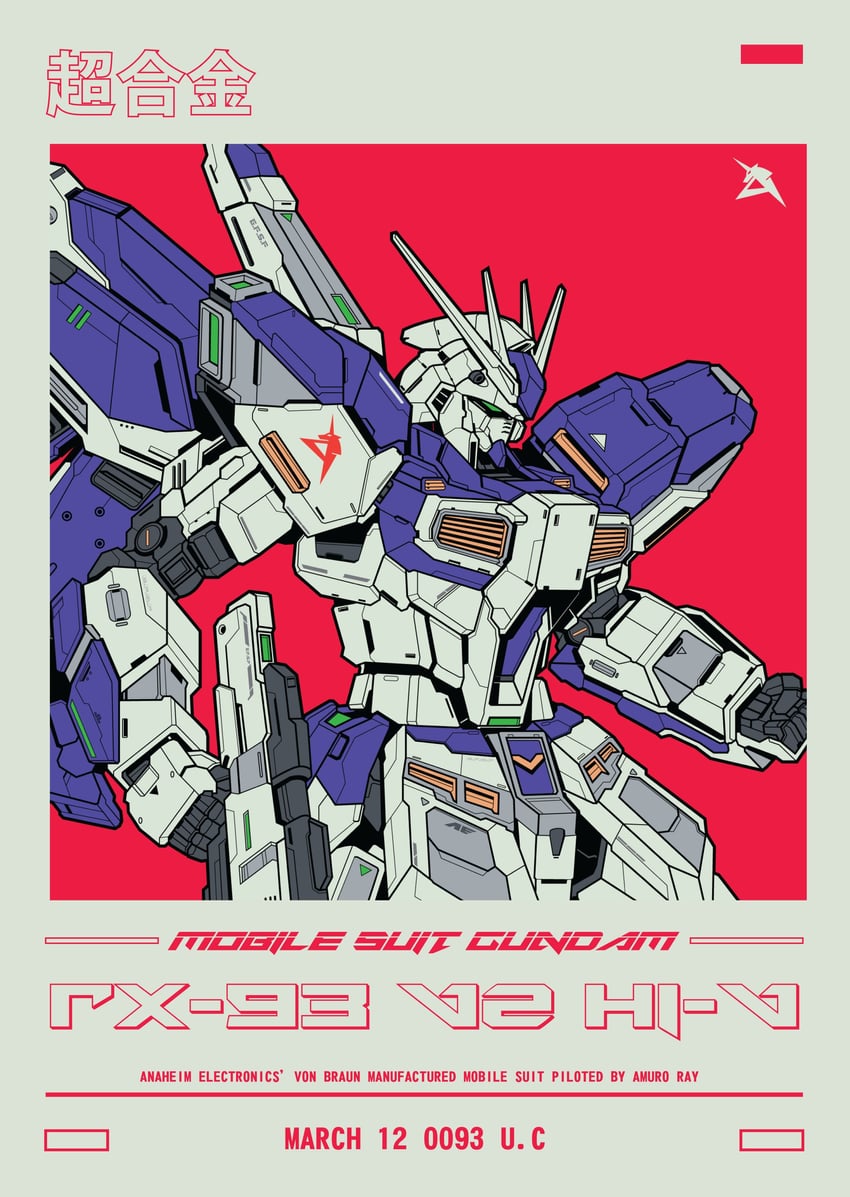 hi-nu gundam (gundam and 2 more) drawn by voxiela