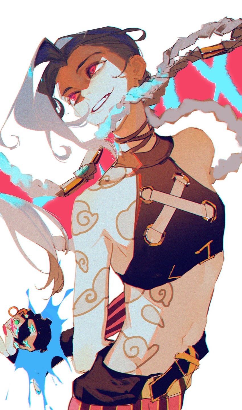 jinx and arcane jinx (league of legends and 1 more) drawn by perdrekisuru