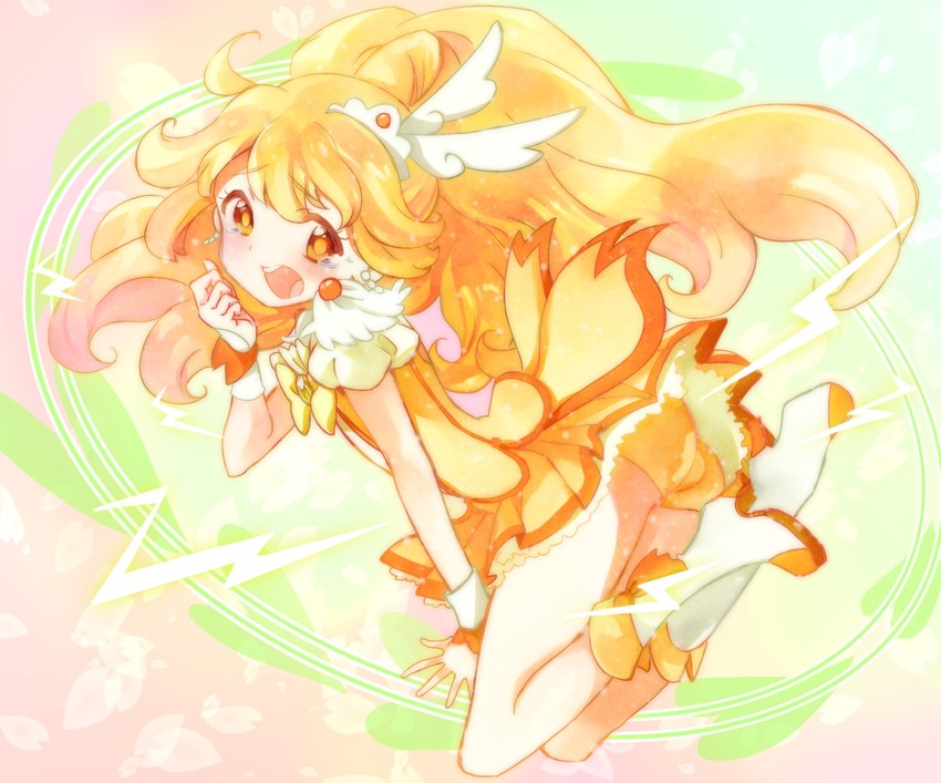 kise yayoi and cure peace (precure and 1 more) drawn by yuzupon_(applemilk)