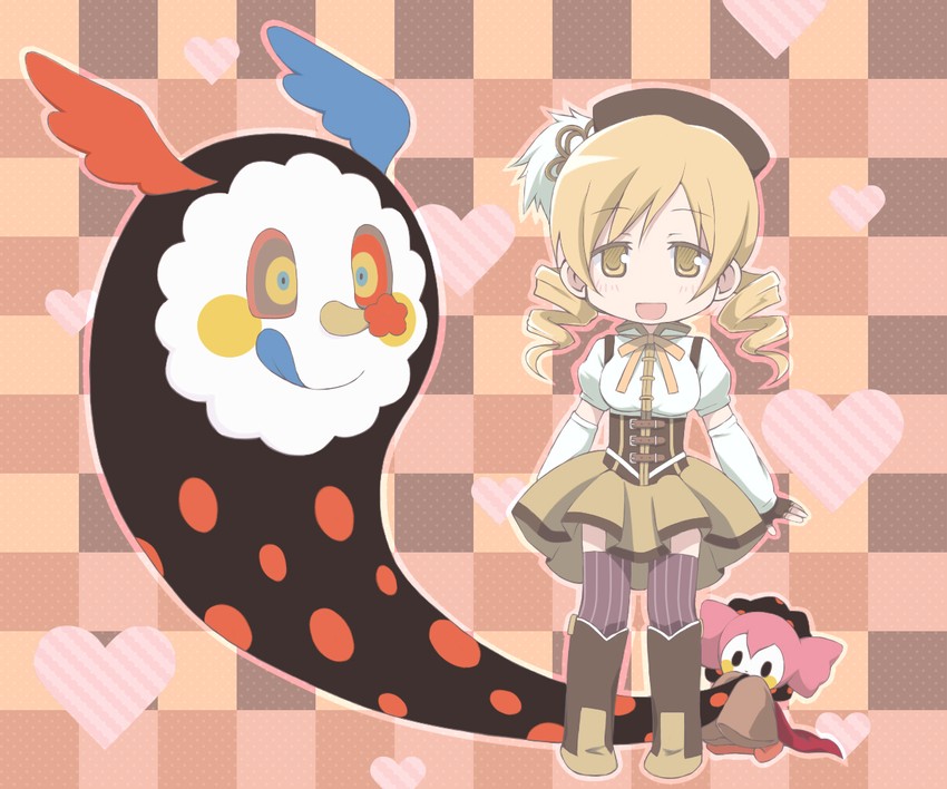 tomoe mami and charlotte (mahou shoujo madoka magica) drawn by nekohana