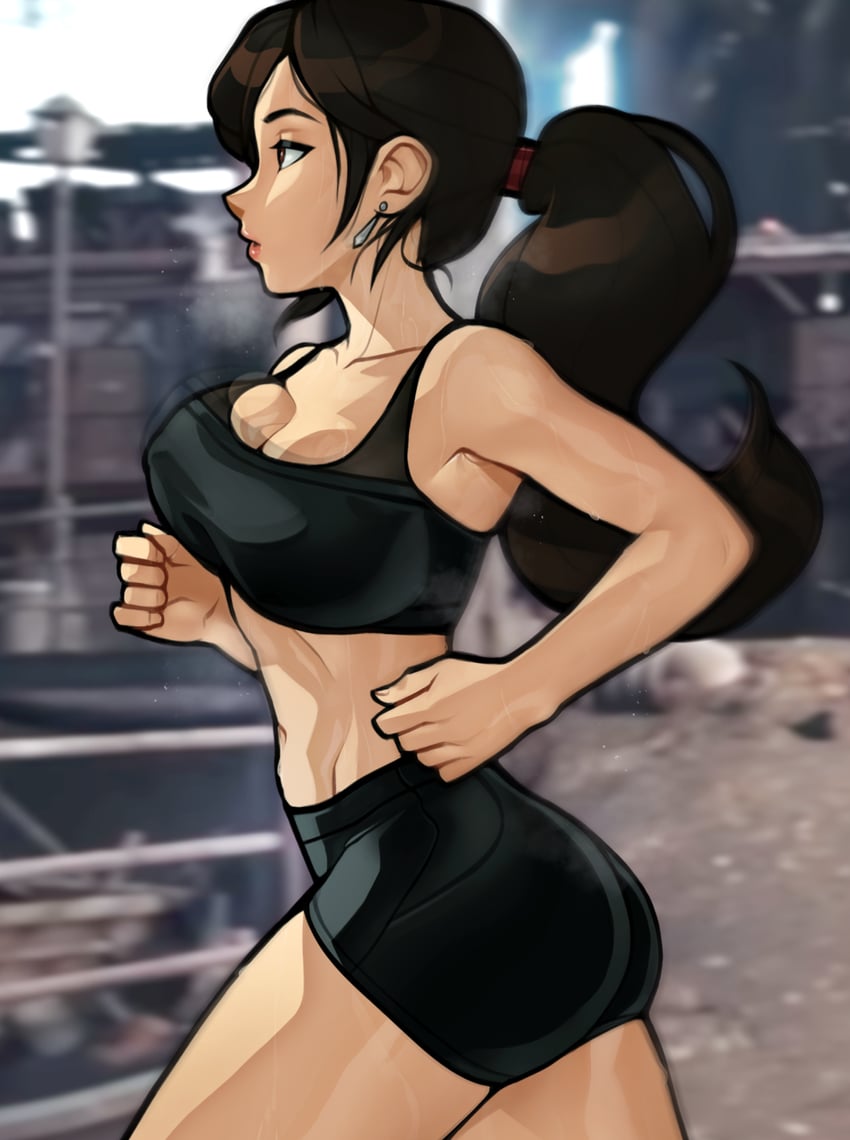 tifa lockhart (final fantasy and 1 more) drawn by loodncrood