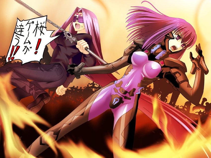 matou sakura and medusa (fate and 1 more) drawn by ichimedoo