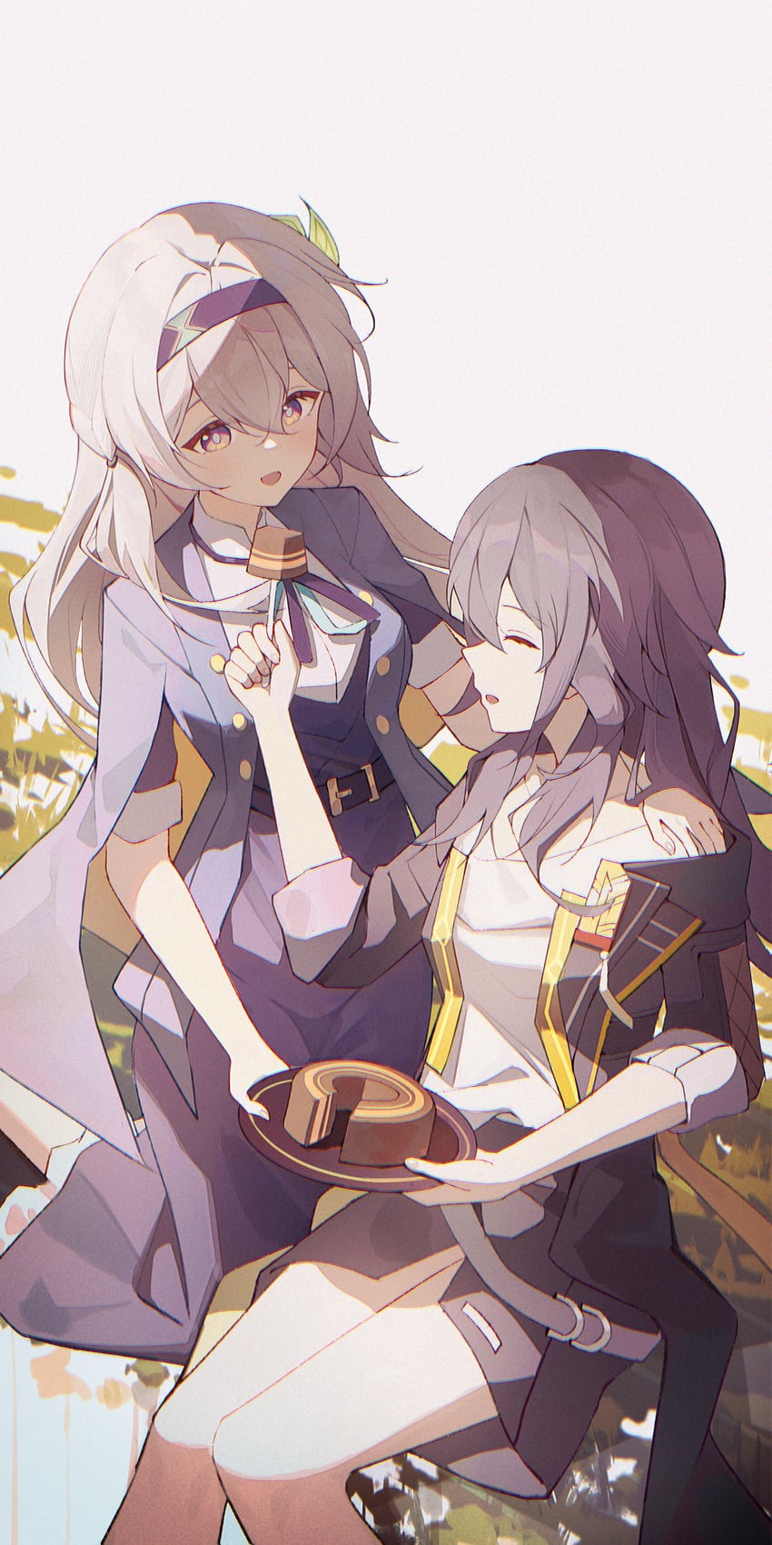 trailblazer, firefly, and stelle (honkai and 1 more) drawn by gleam_lin_shi