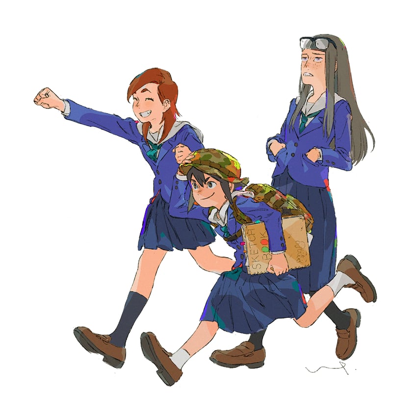 kanamori sayaka, asakusa midori, and mizusaki tsubame (eizouken ni wa te wo dasu na!) drawn by lip_(lih8)
