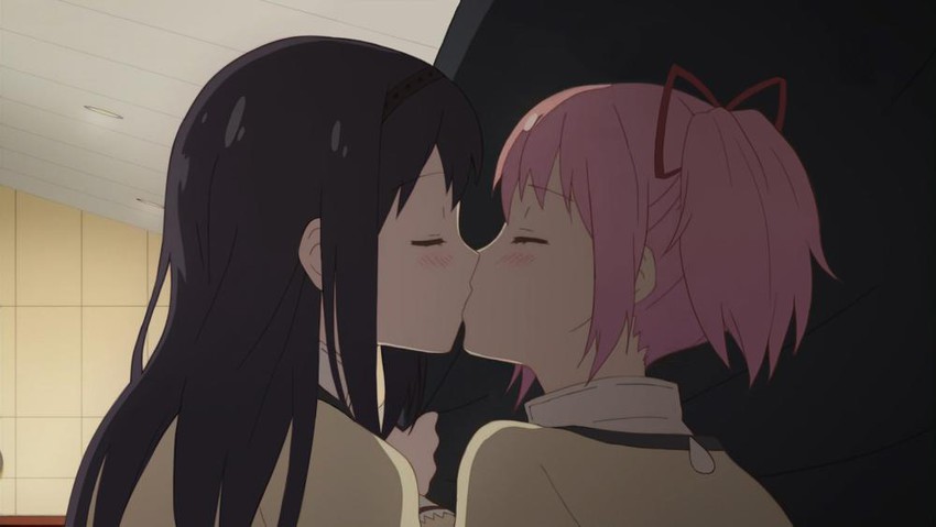 akemi homura and kaname madoka (mahou shoujo madoka magica and 1 more) drawn by gobou_1000