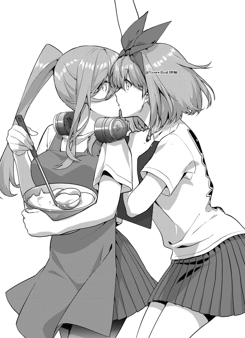 nakano miku and nakano yotsuba (go-toubun no hanayome) drawn by yu_(flowerbird3830)