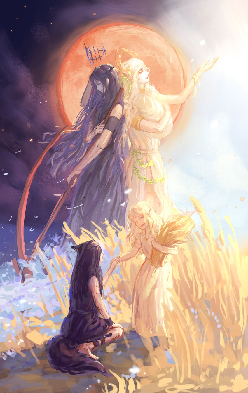 evernight goddess and earth mother (lord of the mysteries) drawn by cloudriver1998