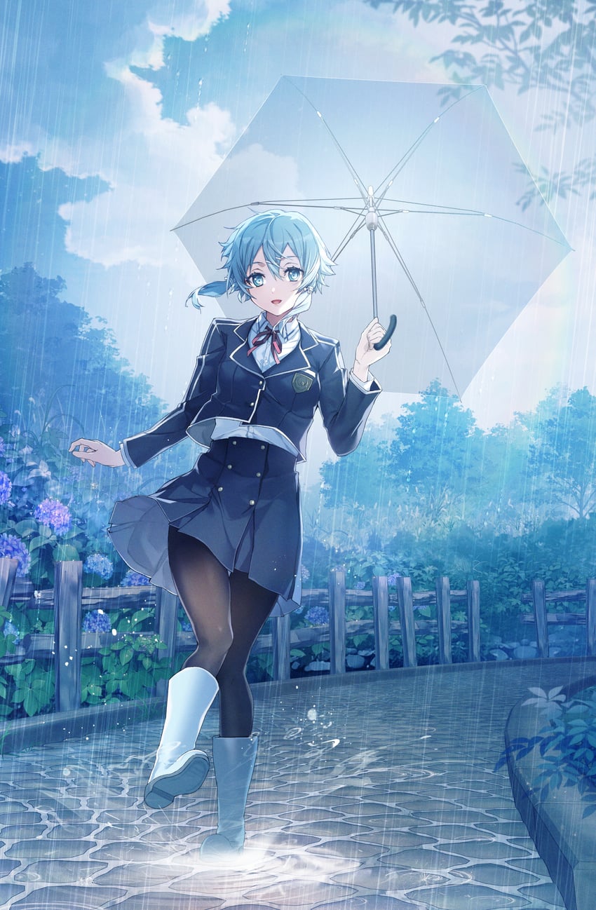 sinon (sword art online) drawn by yoru_kiri