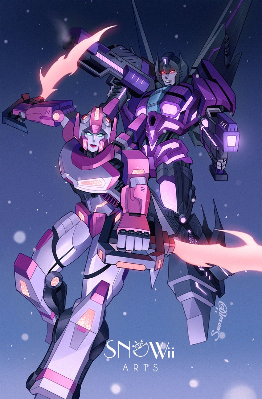arcee and slipstream (transformers and 1 more) drawn by snowii_arts