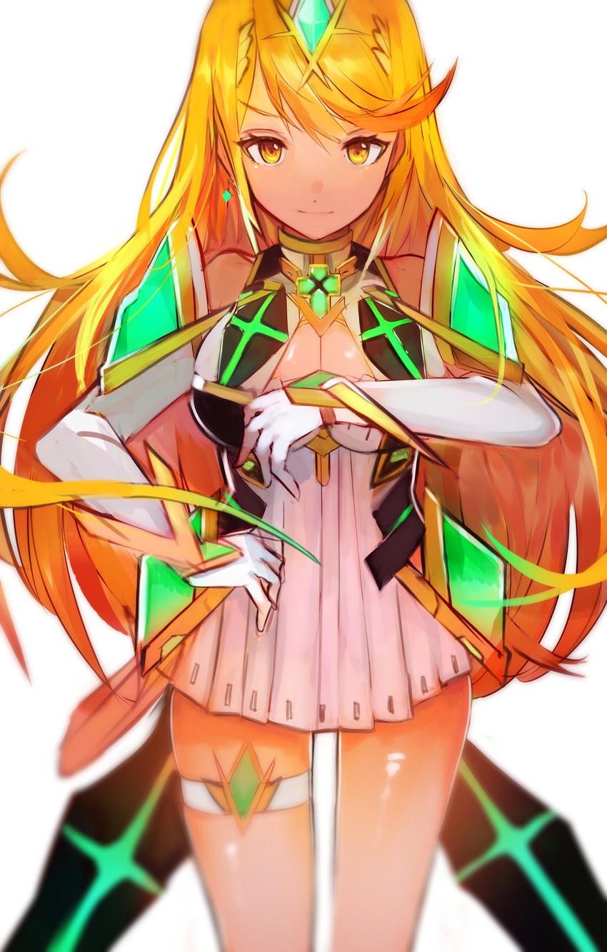 mythra (xenoblade chronicles and 1 more) drawn by tarbo_(exxxpiation)