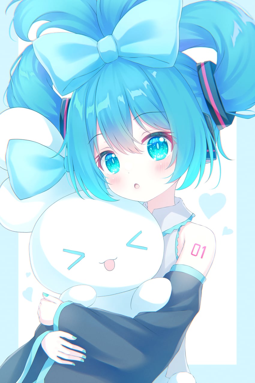 hatsune miku, cinnamoroll, and cinnamiku (vocaloid and 2 more) drawn by yottacc