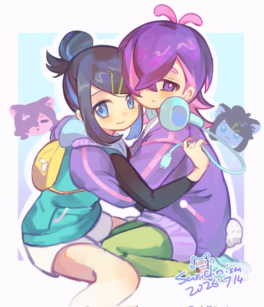 liko and dot (pokemon and 1 more) drawn by saridinism