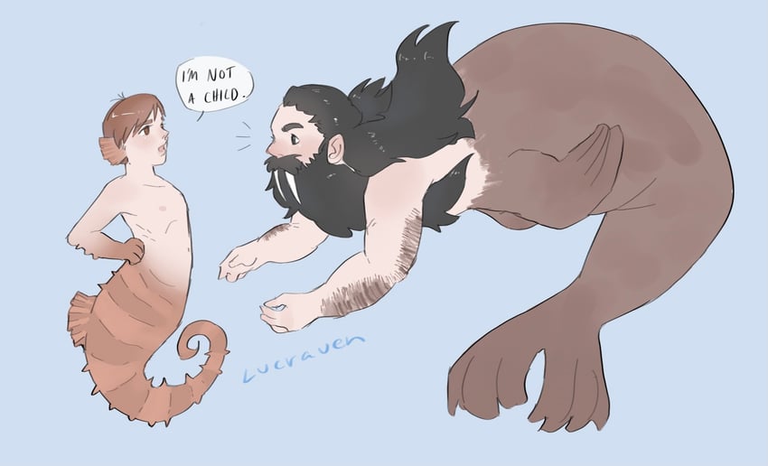 senshi and chilchuck tims (dungeon meshi and 1 more) drawn by lucraven