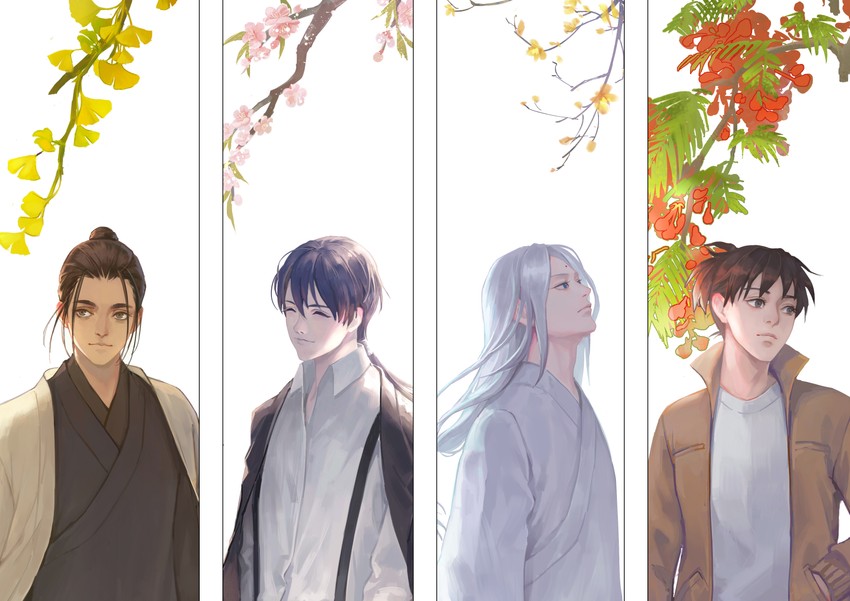zhuge qing, zhang chuyu, zang lingyu, and wang ya (yiren zhixia) drawn by lilianlotus