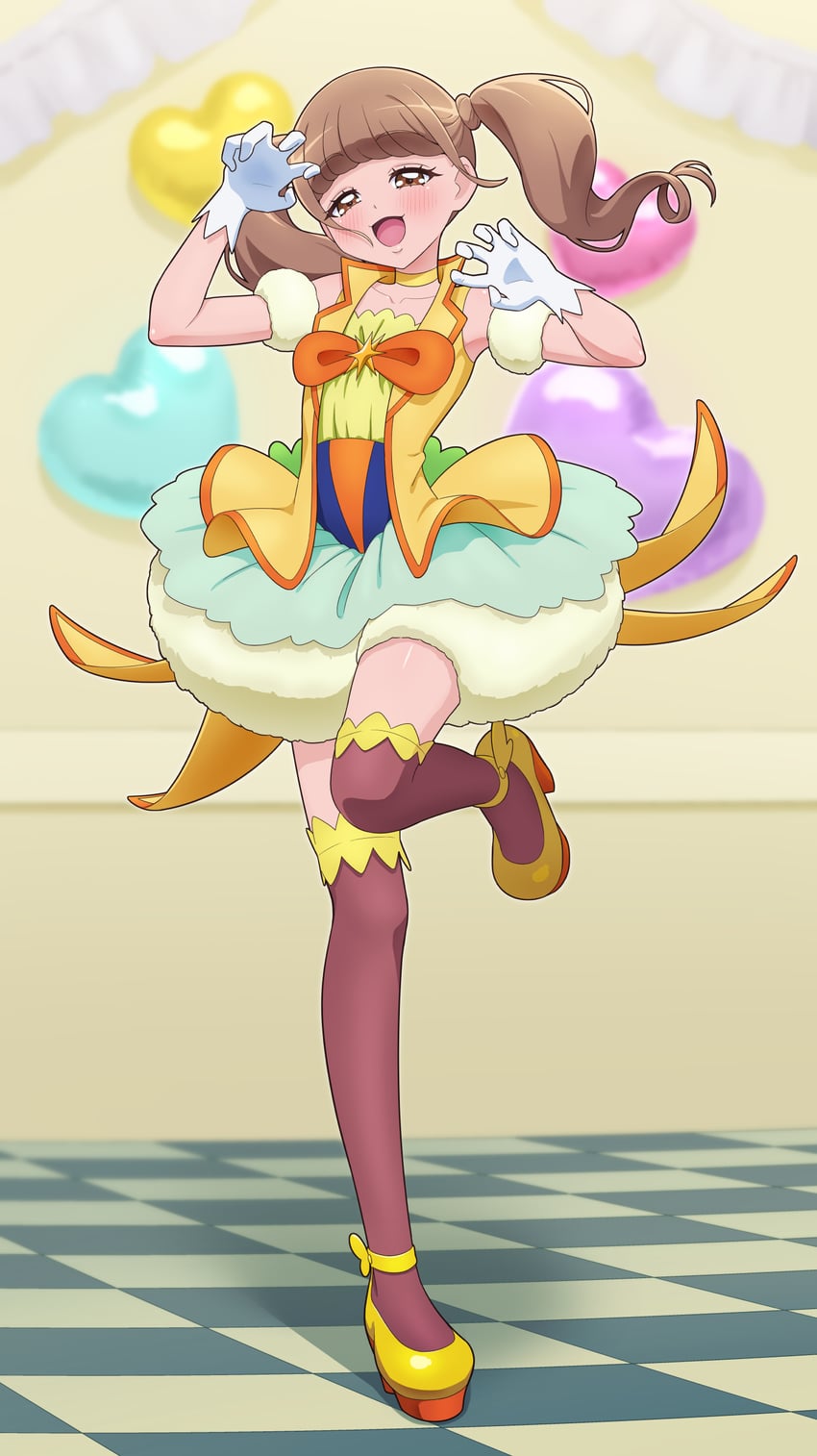 hiramitsu hinata and cure sparkle (precure and 1 more) drawn by tiler_(tiler00)