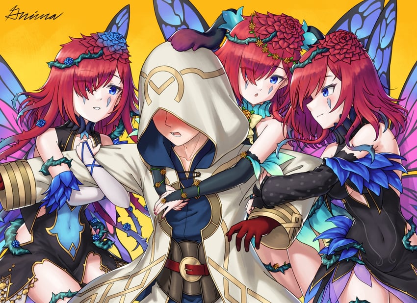 kiran and triandra (fire emblem and 1 more) drawn by grimaisbestwaifu
