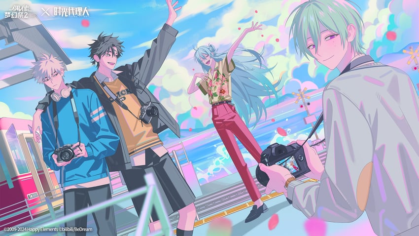 cheng xiaoshi, lu guang, hibiki wataru, and kazehaya tatsumi (ensemble stars! and 1 more) drawn by inplick