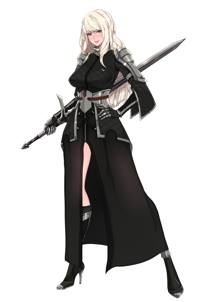 warrior of light and angelise reiter (final fantasy and 1 more) drawn by aira_saunar