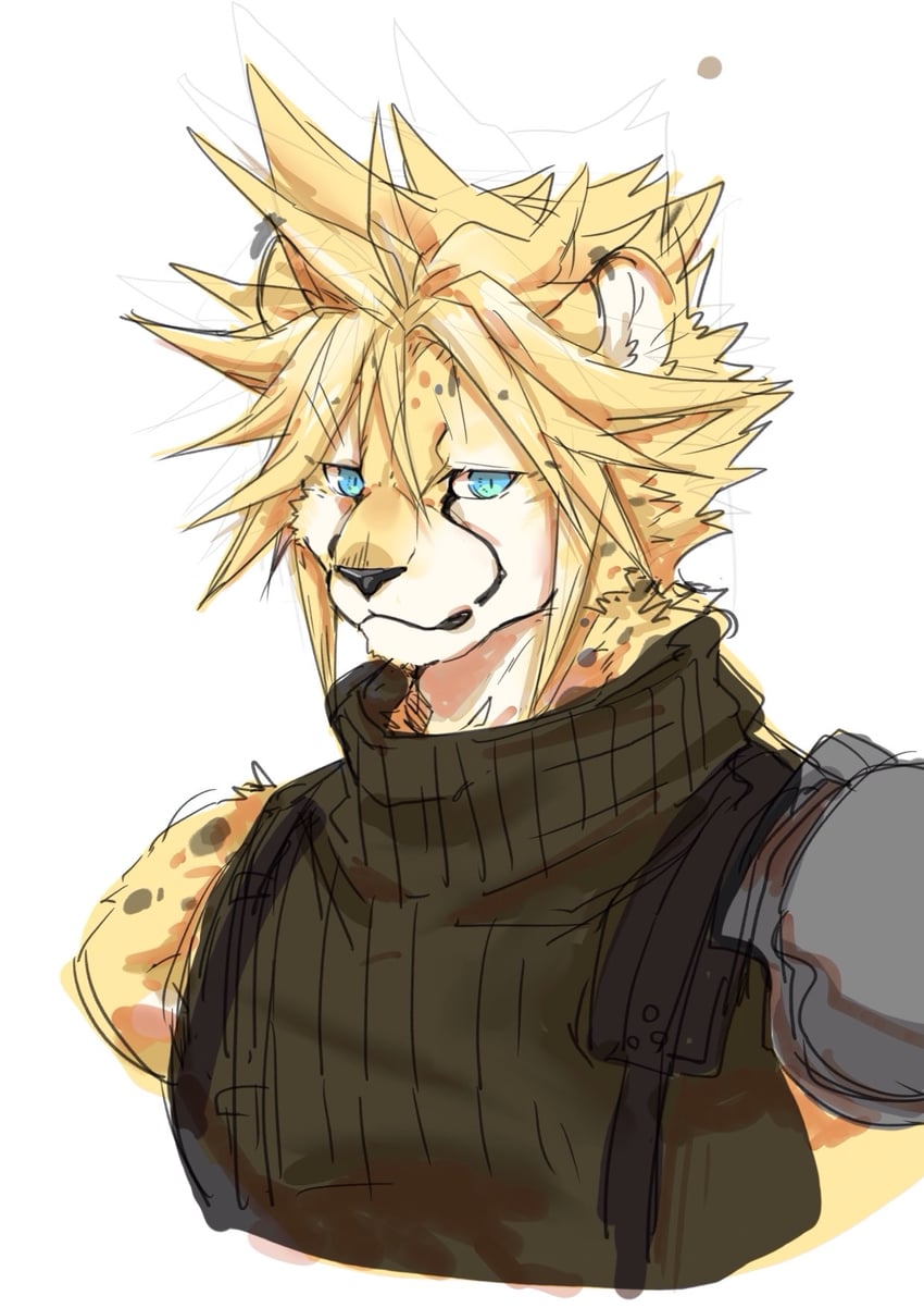cloud strife (final fantasy and 1 more) drawn by ao_gravity