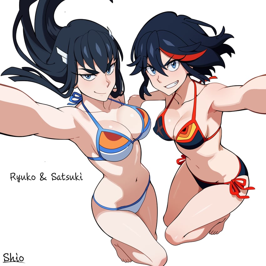 matoi ryuuko and kiryuuin satsuki (kill la kill) drawn by shio_(zsp1jqohfr12495)