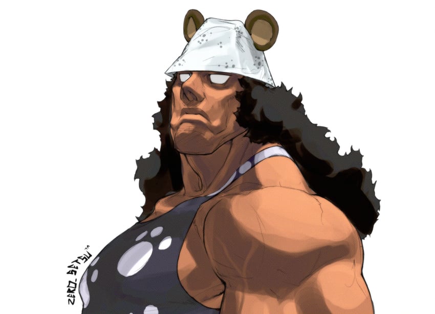 bartholomew kuma and hugo andore (one piece and 2 more) drawn by zero_setsu