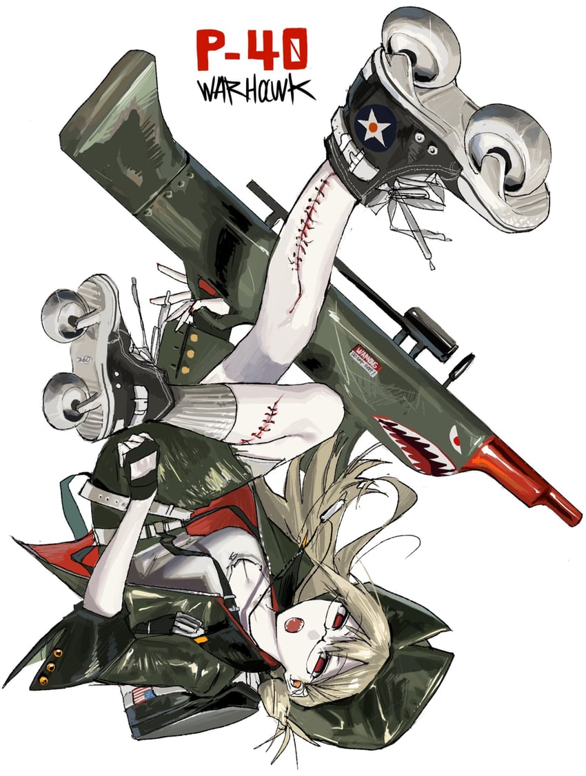 p-40 warhawk (original) drawn by min_do-sik