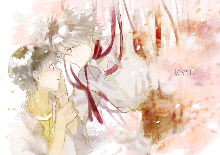 ikari shinji and nagisa kaworu (neon genesis evangelion and 2 more) drawn by kurohal