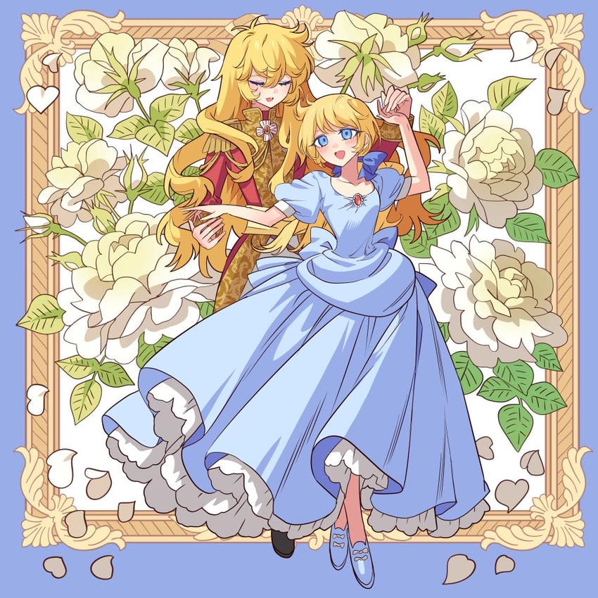 oscar francois de jarjayes and rosalie lamorliere (versailles no bara) drawn by meremero
