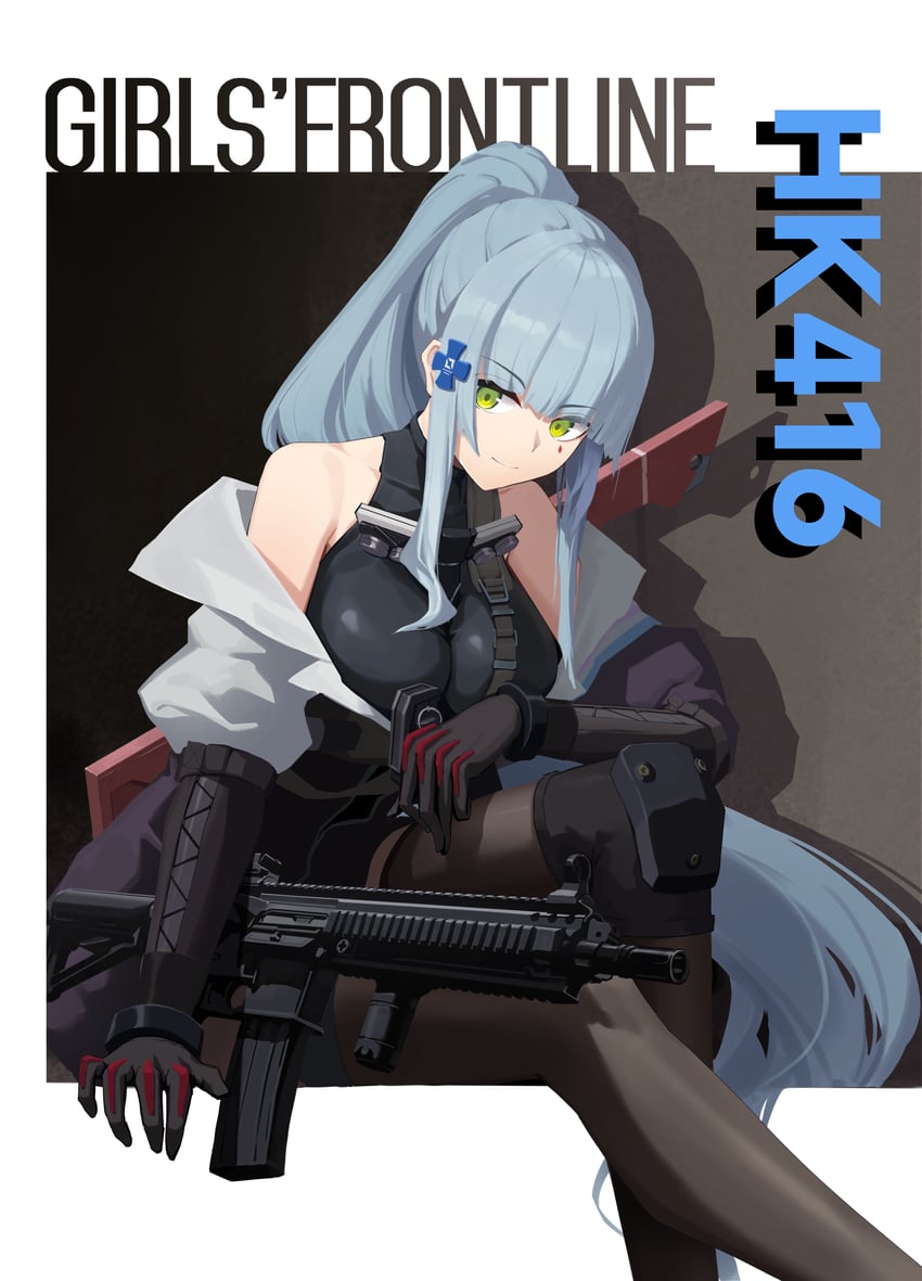hk416 and klukai (girls' frontline and 1 more) drawn by wutou_qishi_bamamei