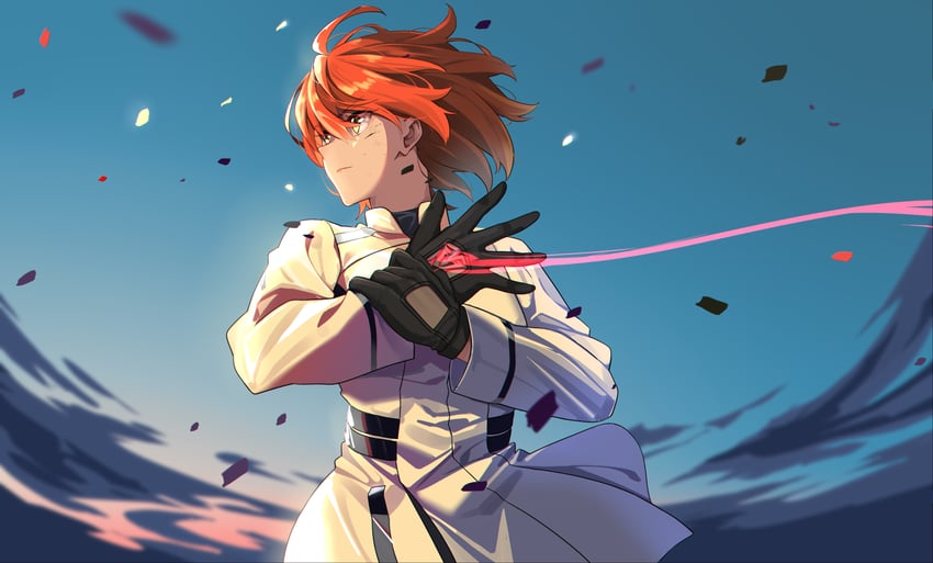 fujimaru ritsuka (fate and 1 more) drawn by shijie_jianfa