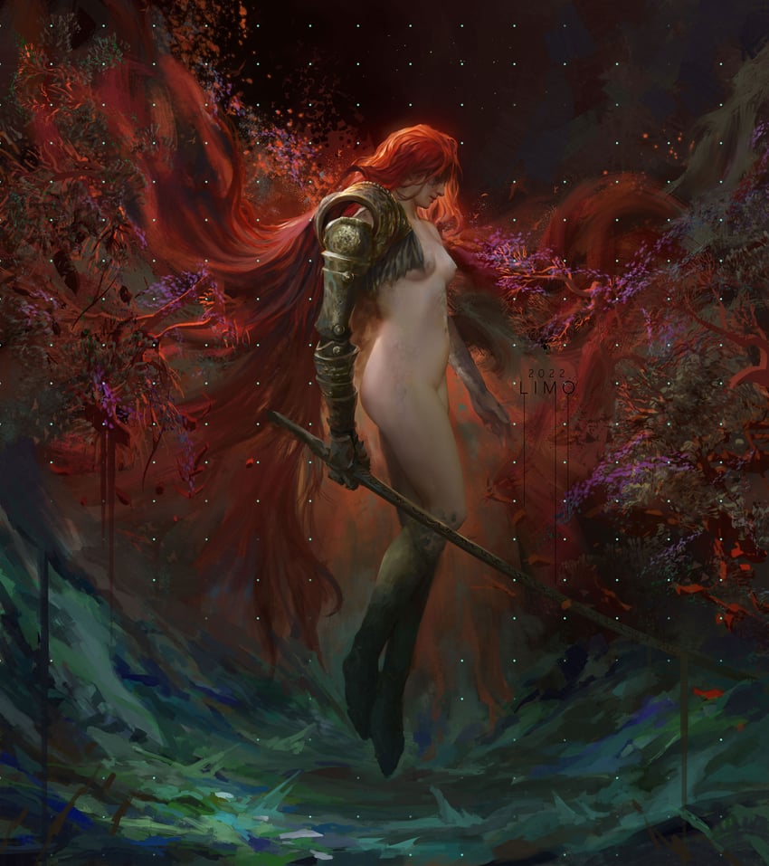 malenia blade of miquella and malenia goddess of rot (elden ring) drawn by limo