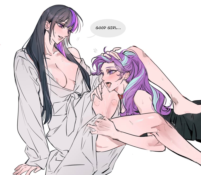 twilight sparkle and starlight glimmer (my little pony and 2 more) drawn by m_omoo