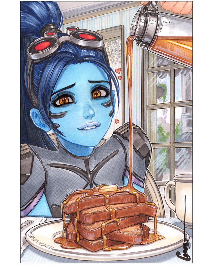 widowmaker (overwatch and 1 more) drawn by omar_dogan