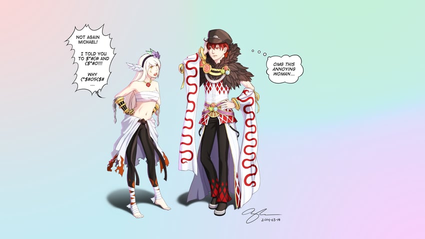 sorcerer and sura (ragnarok online) drawn by nancy_teeple