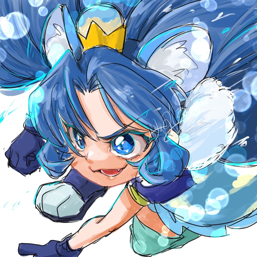 tategami aoi and cure gelato (precure and 1 more) drawn by mizushima_(damonalbarn)