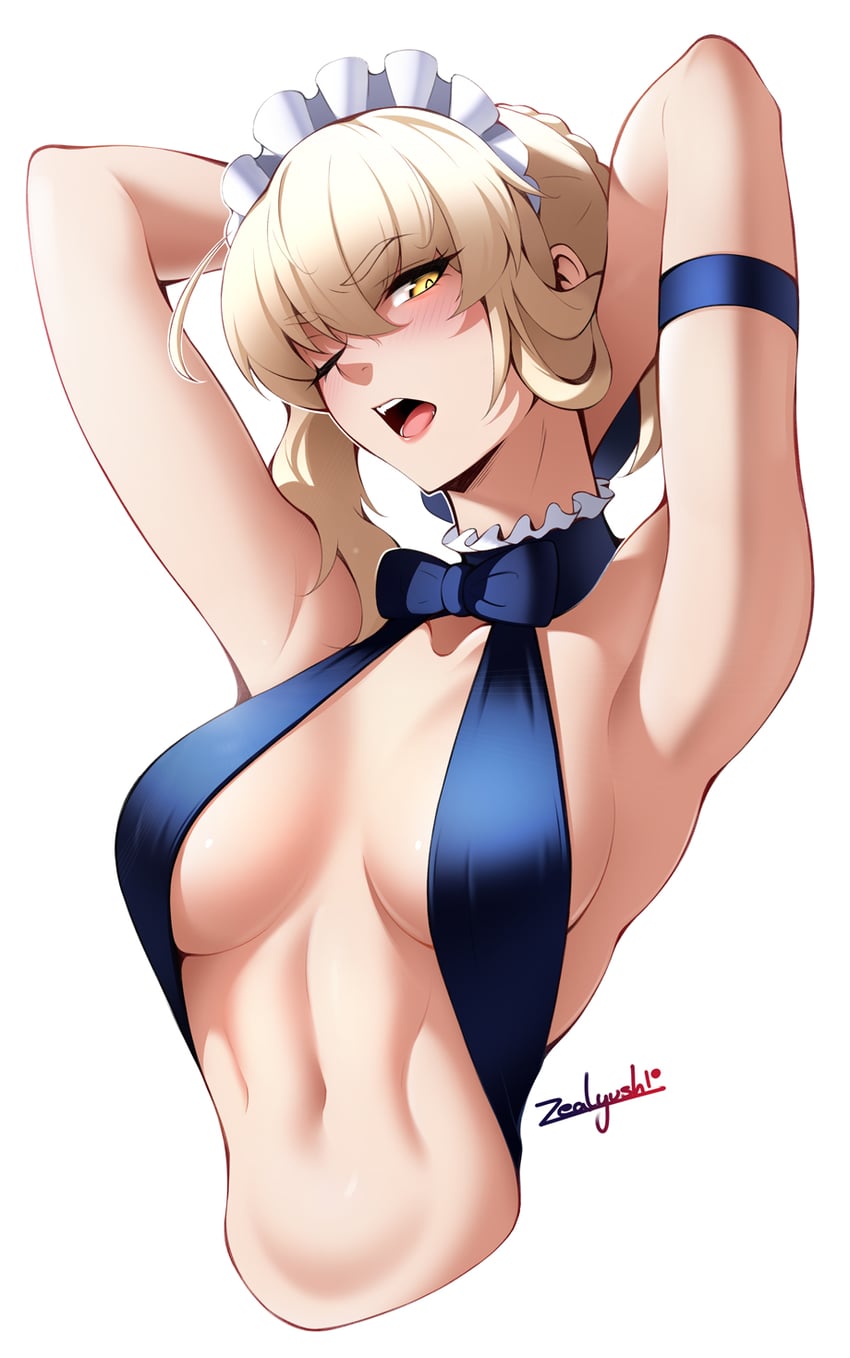 artoria pendragon and saber alter (fate and 1 more) drawn by zealyush