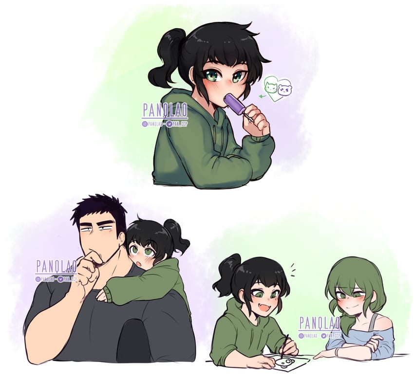 igarashi futaba and takeda harumi (senpai ga uzai kouhai no hanashi) drawn by panqlao
