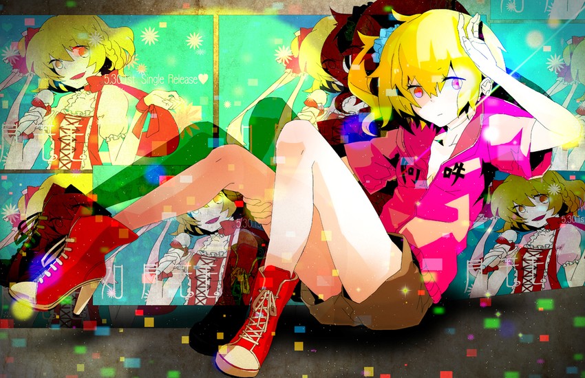 kisaragi momo (vocaloid and 2 more) drawn by hoshima
