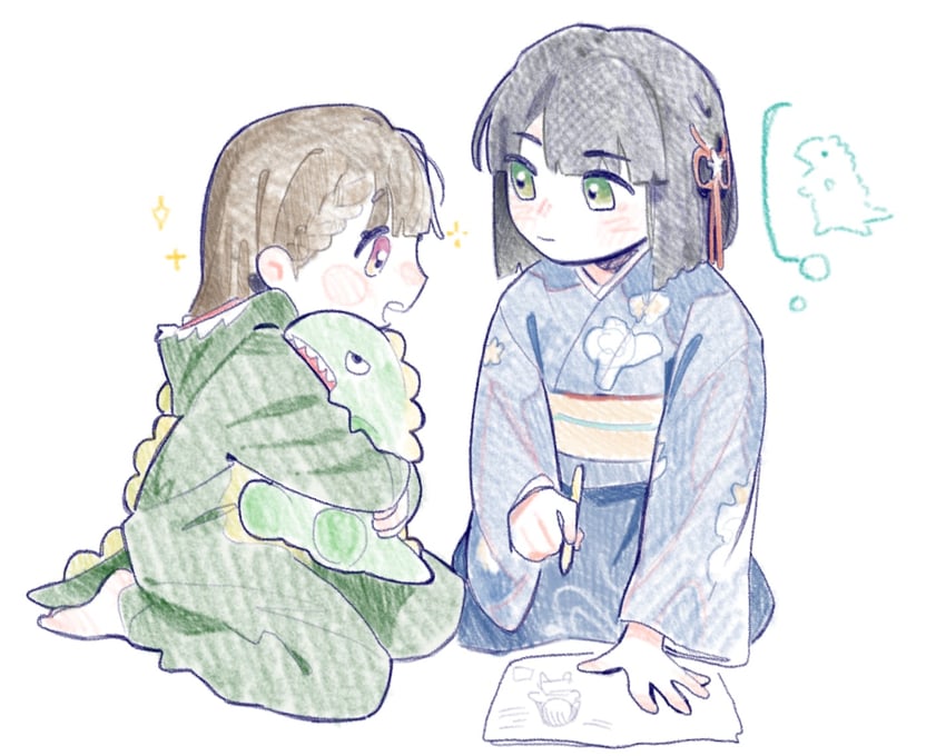 momose ginko, kachimachi kosuzu, and gonzales (love live! and 1 more) drawn by pipi_(m1x_mix)