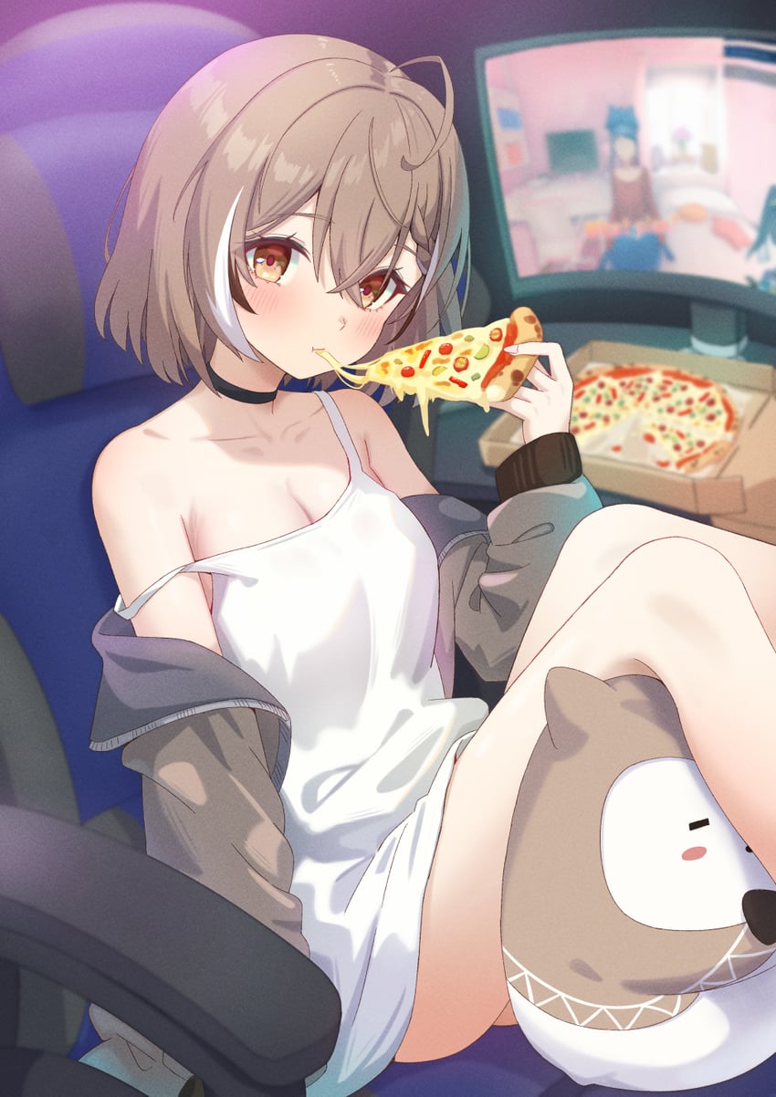 ouro kronii, nanashi mumei, mita, cool mita, and hooman (hololive and 2 more) drawn by chahanramen