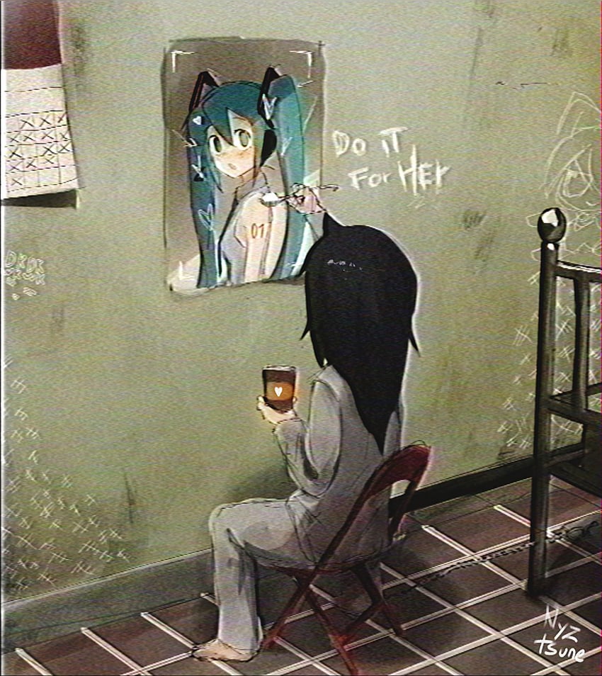 hatsune miku, cirno, and kuroki tomoko (touhou and 2 more) drawn by nagilamagykalz