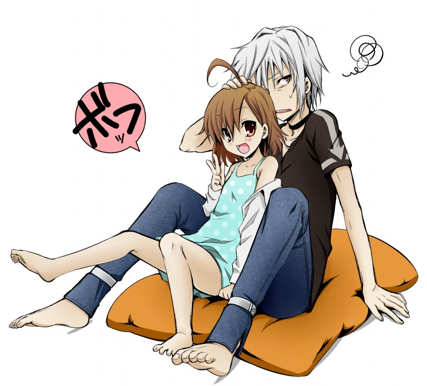 accelerator and last order (toaru majutsu no index) drawn by koshi-kun and uonuma_yuu