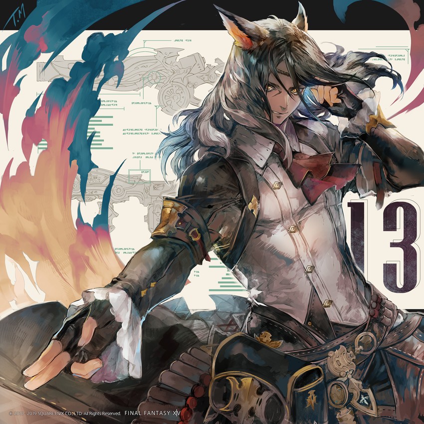 warrior of light and machinist (final fantasy and 1 more) drawn by tsujii_megumi