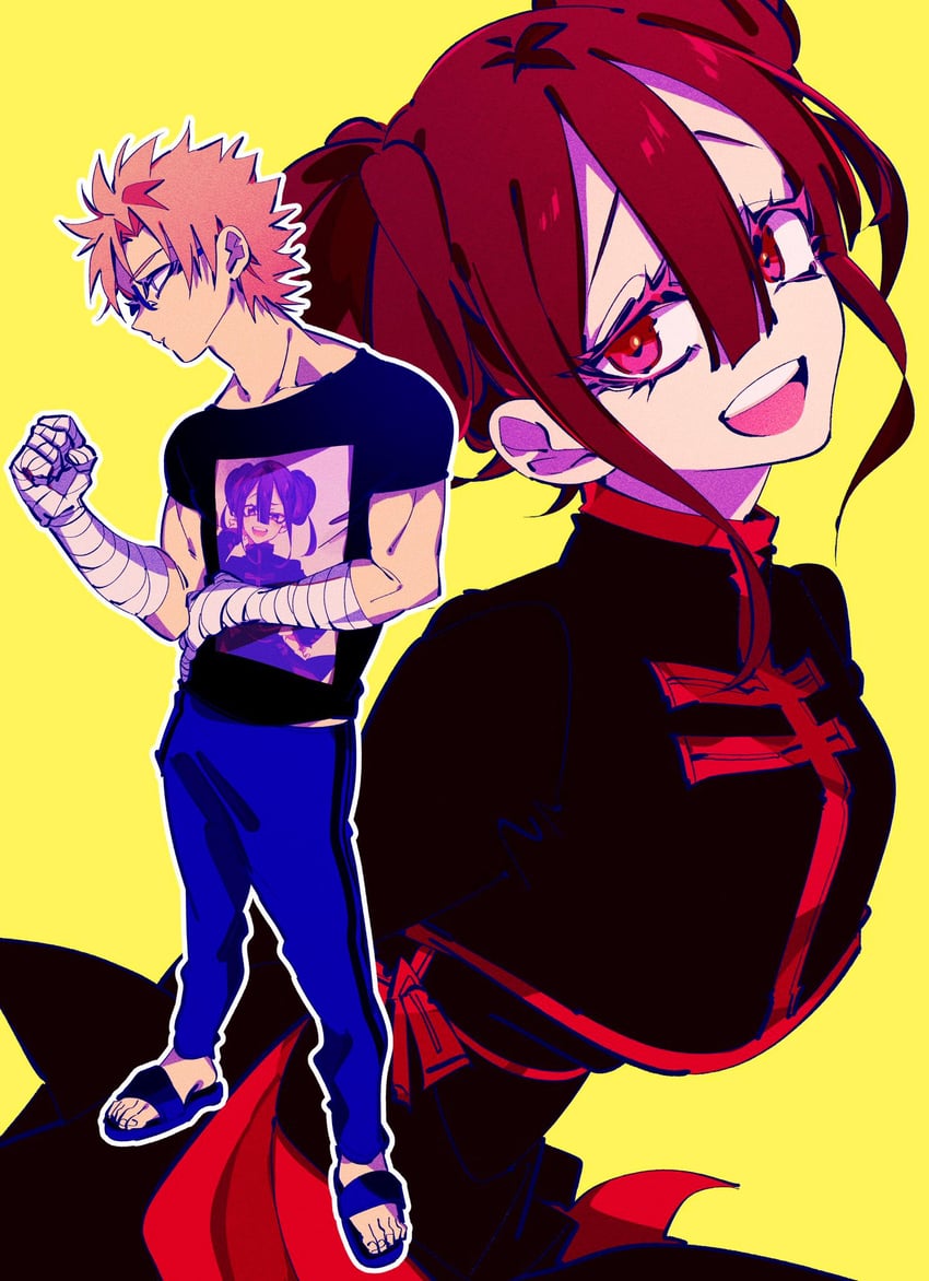 seigi tadashi and enma mel (enma meru no haai shoudou) drawn by wl6yugi8go1