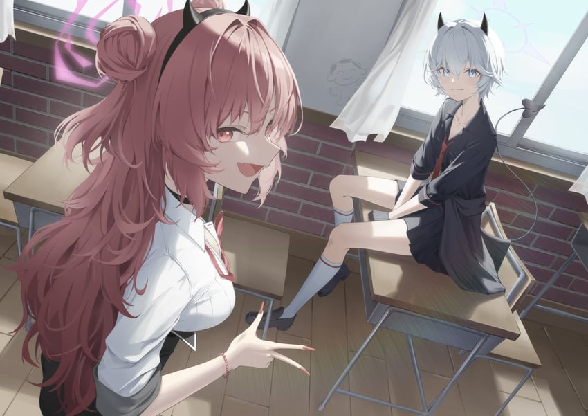 sensei, doodle sensei, kirara, and erika (blue archive) drawn by gaoqiaoyuyin_takahashi