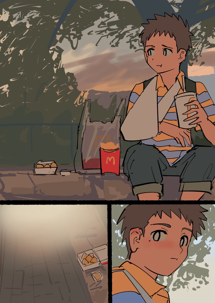 boyfriend (mcdonald's and 1 more) drawn by tenten_(chan4545)