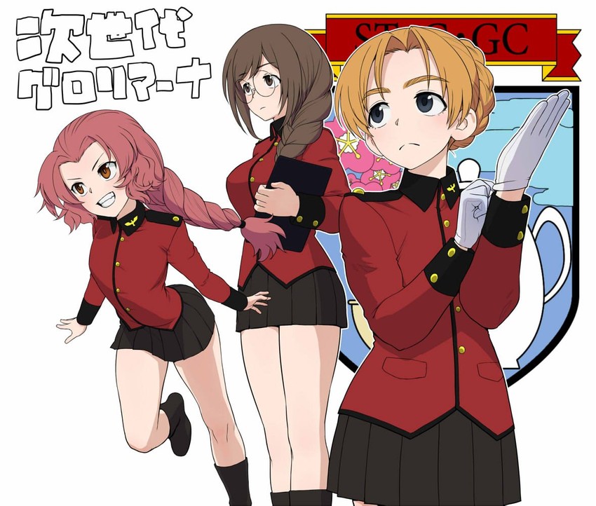 orange pekoe, rosehip, and nilgiri (girls und panzer) drawn by wata_do_chinkuru