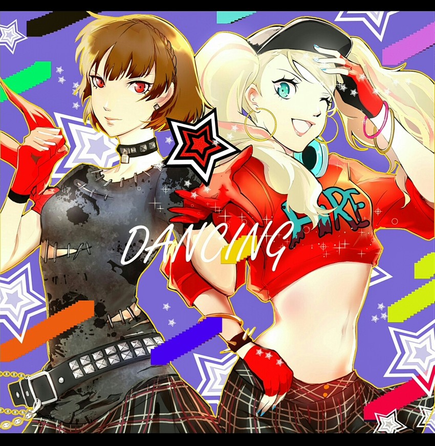 takamaki anne and niijima makoto (persona and 3 more) drawn by houhou_(pixiv4771938)