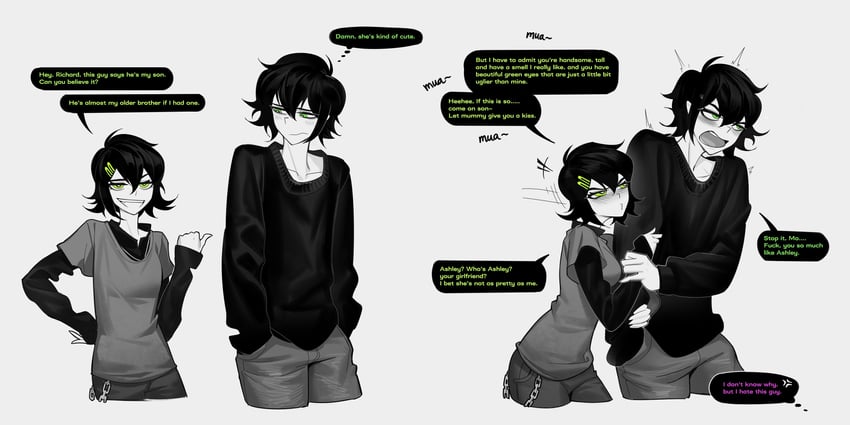 andrew graves and renee graves (the coffin of andy and leyley) drawn by aierlaobo